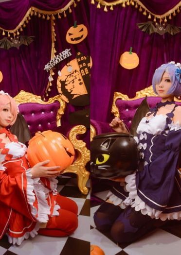 从零开始的异世界生活 蕾姆拉姆小恶魔 cosplay(1)