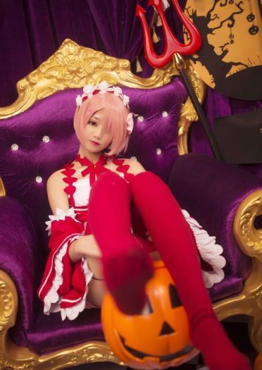 从零开始的异世界生活 蕾姆拉姆小恶魔 cosplay(1)