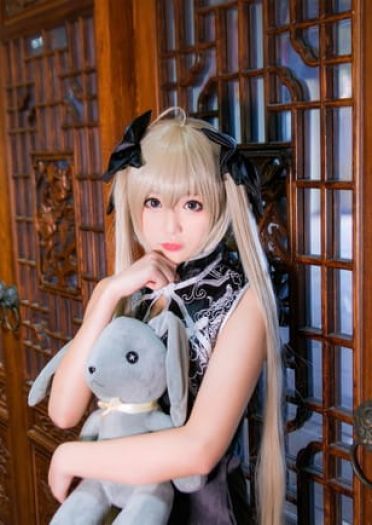 缘之空 穹妹黑旗袍 cosplay