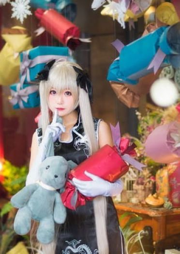 缘之空 穹妹黑旗袍 cosplay