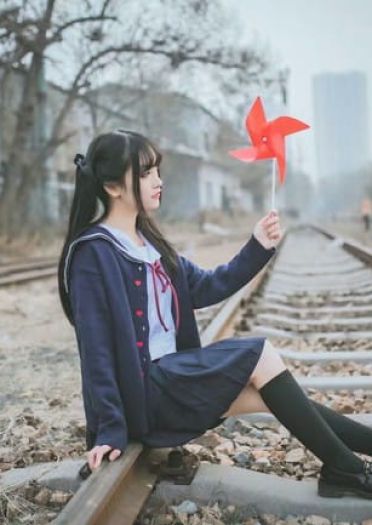 日系 JK 双马尾妹子 cosplay