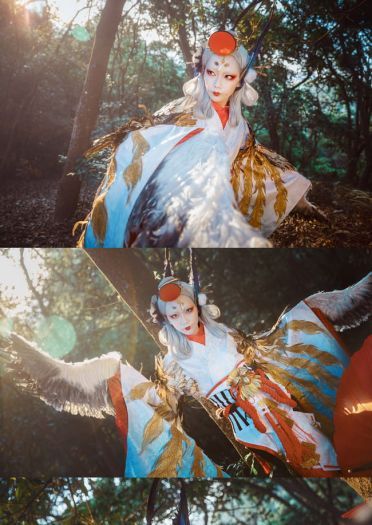 阴阳师手游 姑获鸟金銮鹤羽 cosplay