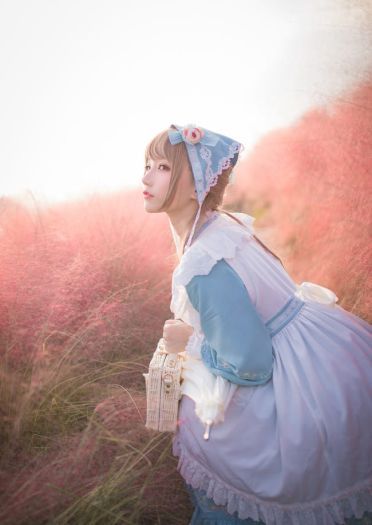 Lolita 那一季的花田 与少女的腼腆 cosplay