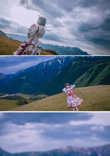 lolita 黑与白 光明与黑暗 cosplay