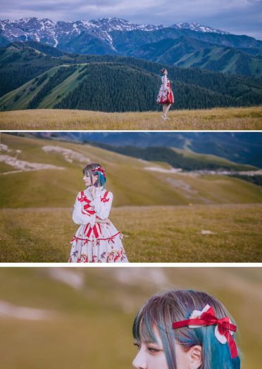 lolita 黑与白 光明与黑暗 cosplay