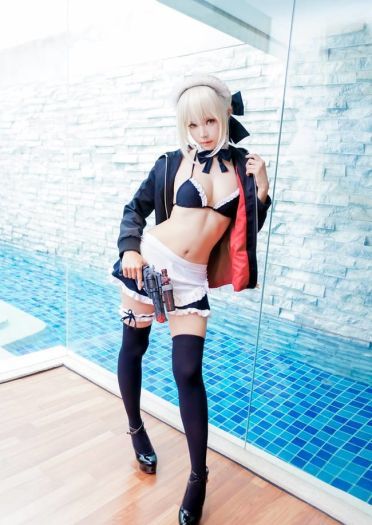 阿尔托利亚Alte 女仆泳装 cosplay