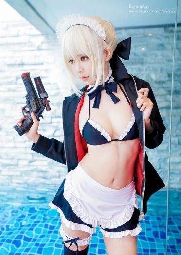 阿尔托利亚Alte 女仆泳装 cosplay