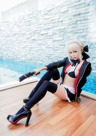 阿尔托利亚Alte 女仆泳装 cosplay