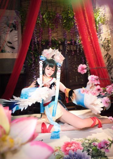 【cos正片】#花鸟卷##闲池荷香#