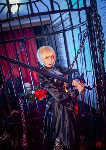 Fate/Grand Order 黑saber cosplay