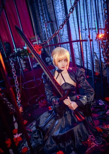 Fate/Grand Order 黑saber cosplay