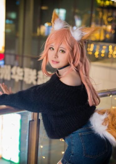 玉藻前毛衣cos正片