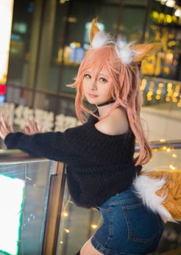 玉藻前毛衣cos正片