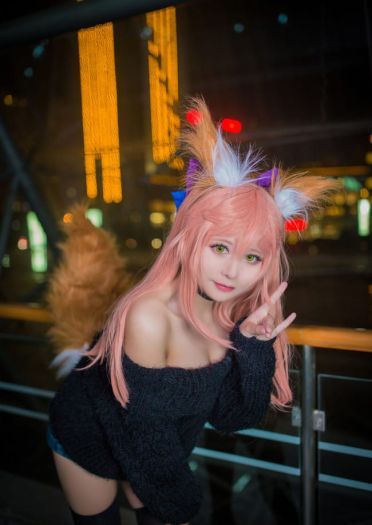 玉藻前毛衣cos正片