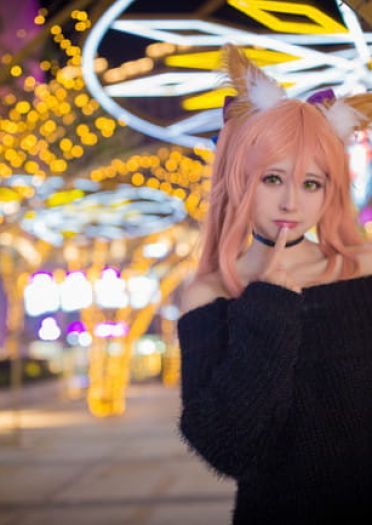 玉藻前毛衣cos正片