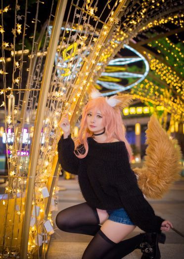 玉藻前毛衣cos正片