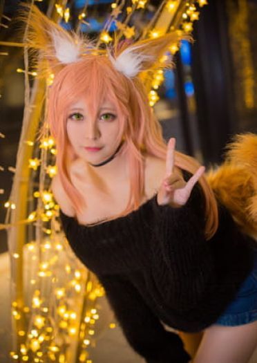 玉藻前毛衣cos正片