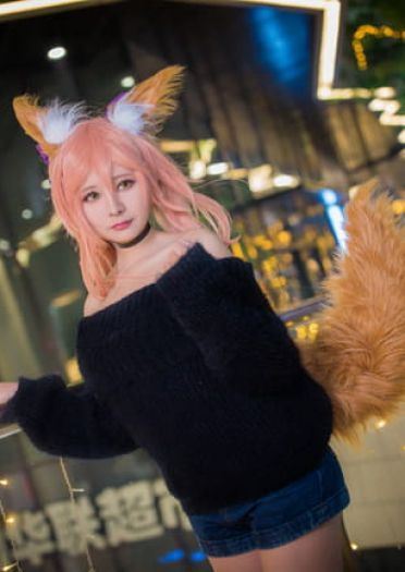 玉藻前毛衣cos正片