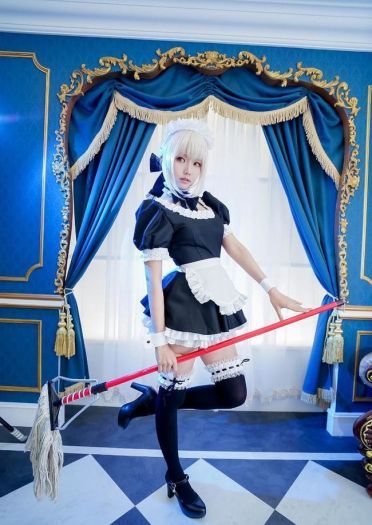 Fate 阿尔托利亚 女仆 cosplay