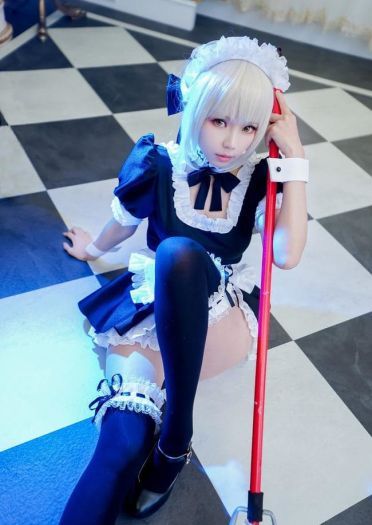 Fate 阿尔托利亚 女仆 cosplay