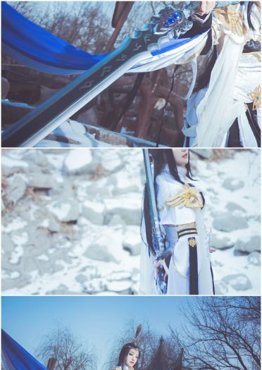 剑侠情缘网络版叁 雪河藏剑成女&秦风纯阳成女 cosplay图片(1)