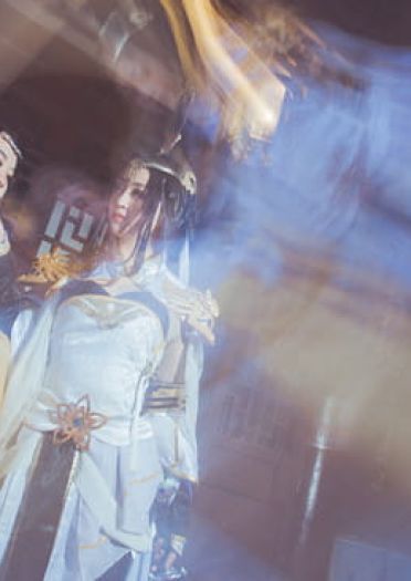 剑侠情缘网络版叁 雪河藏剑成女&秦风纯阳成女 cosplay图片(1)