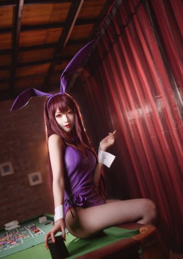 Fate/Grand Order 兔女郎斯卡哈 cosplay图片