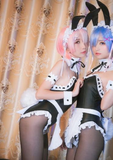 Re:从零开始的异世界生活 兔女郎拉姆蕾姆 cosplay图片