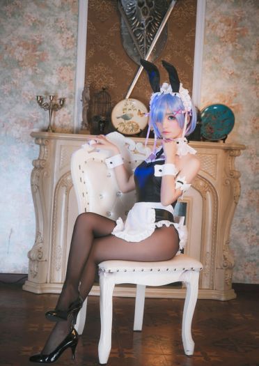Re:从零开始的异世界生活 兔女郎拉姆蕾姆 cosplay图片