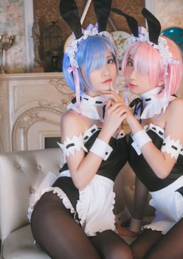 Re:从零开始的异世界生活 兔女郎拉姆蕾姆 cosplay图片