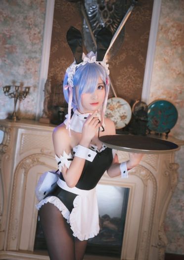 Re:从零开始的异世界生活 兔女郎拉姆蕾姆 cosplay图片