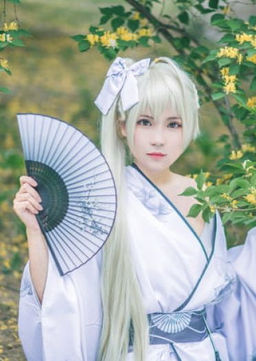 神户园花开烂漫 可惜我那天去遇到下雨 缘之空 穹妹 cosplay