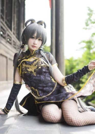 洛天依 旗袍 绝对领域 cosplay