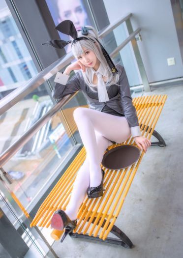舰队Collection COS 白丝 兔女郎cosplay