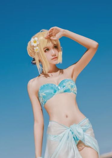【cos正片】Fate/Extra Saber 泳装