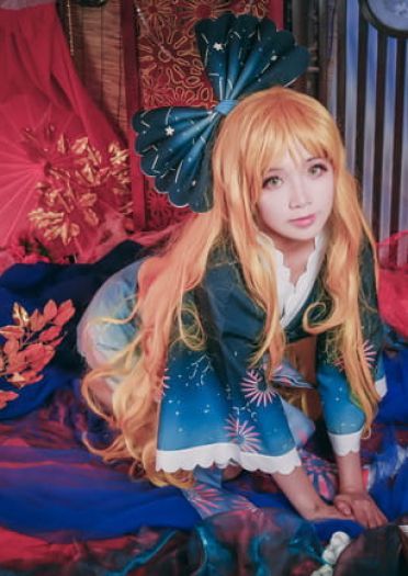 东方Project 中秋贺图 灵梦 魔理沙 cosplay