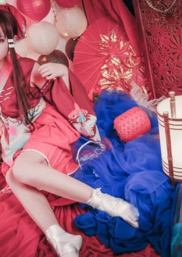 东方Project 中秋贺图 灵梦 魔理沙 cosplay