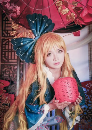 东方Project 中秋贺图 灵梦 魔理沙 cosplay