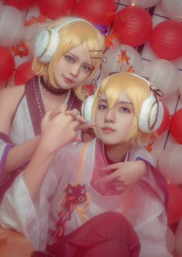 VOCALOID 镜音双子 萌妹 正太 cosplay