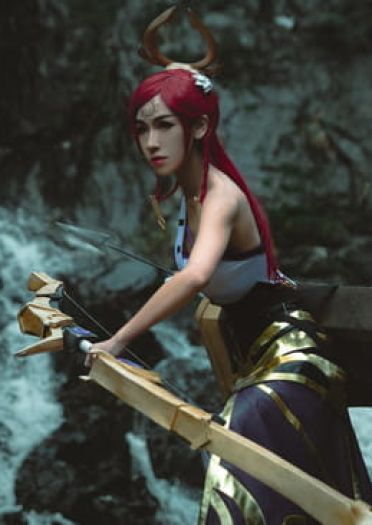 王者荣耀 御姐 长腿 伽罗 cosplay