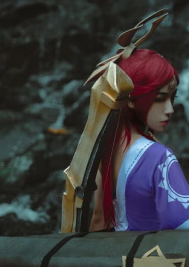 王者荣耀 御姐 长腿 伽罗 cosplay