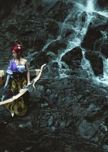 王者荣耀 御姐 长腿 伽罗 cosplay