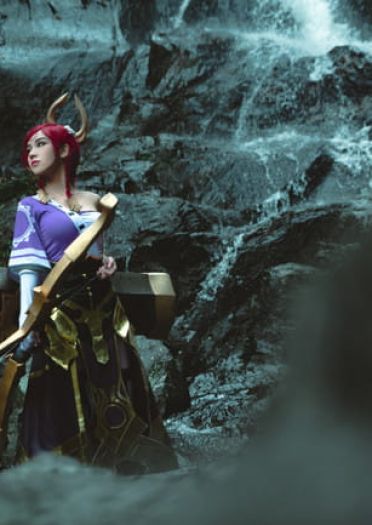 王者荣耀 御姐 长腿 伽罗 cosplay