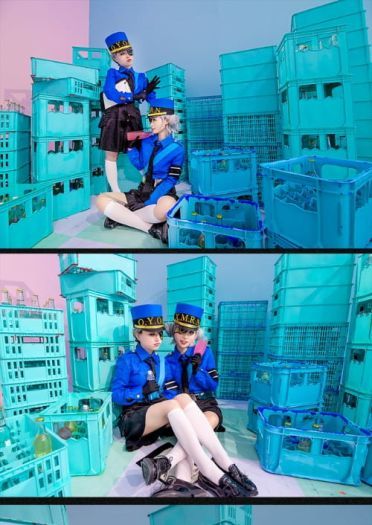 女神异闻录5 白丝 双子 制服 cosplay