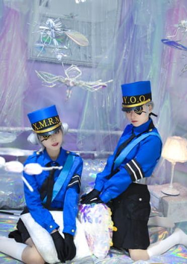 女神异闻录5 白丝 双子 制服 cosplay