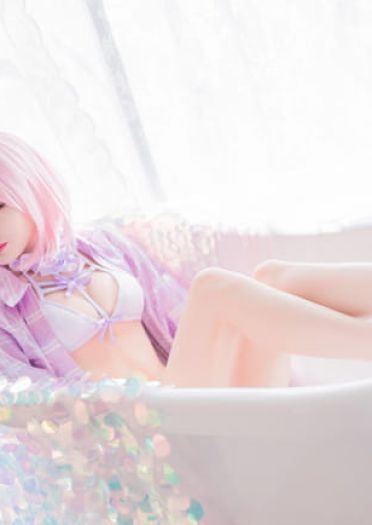 【cos正片】Fate 玛修同人泳装cos