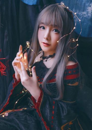 Lolita 刺绣 彼岸花 cosplay