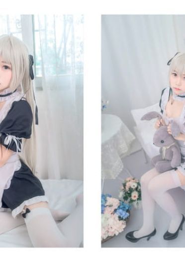 缘之空 穹妹 女仆 白丝 腿控 cosplay