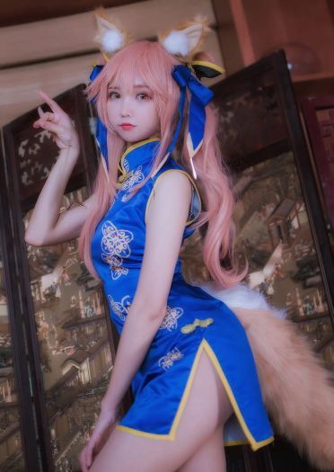 【cos正片】玉藻前同人旗袍