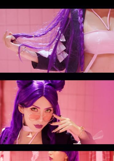 【cos正片】英雄联盟KDA女团 卡莎 coser鬼鬼缨(1)